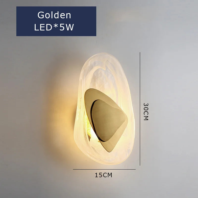 LED Postmodern Golden Luxury Wall Lamp Decoration Sconce Light for Living Room Bedroom Bedside Staircase Aisle TV Background