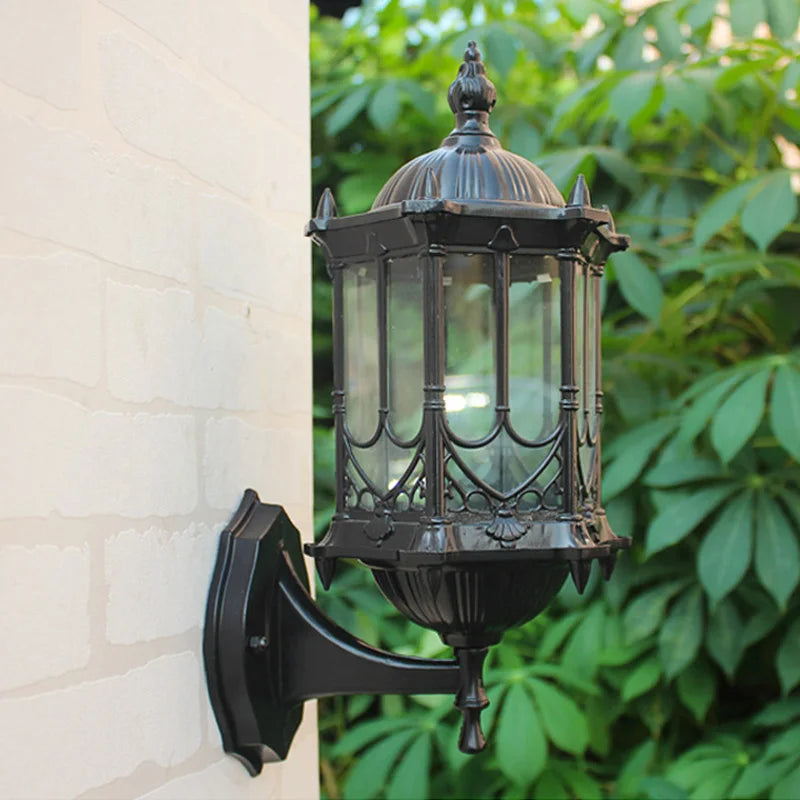 Retro Outdoor Waterproof Antirust E27 Wall Lamp Garden Gateway Sconce Courtyard Corridor Villa Bra Residential Balcony Lights