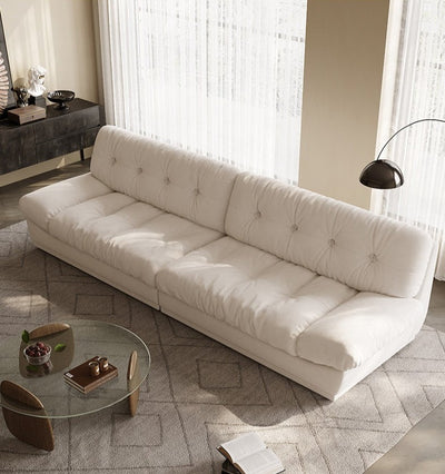 Cardiff Sofa | Velvet Cloth Beige Living Room Modern Luxury Sofa
