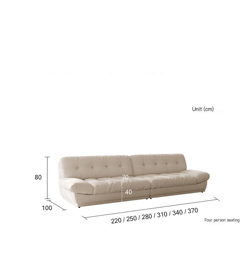 أريكة كارديف | أريكة فاخرة حديثة لغرفة المعيشة باللون البيج من القماش المخملي