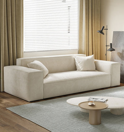 Sofá Annette | Sofá modular beige de la sala de estar moderna del paño/del terciopelo Otomano