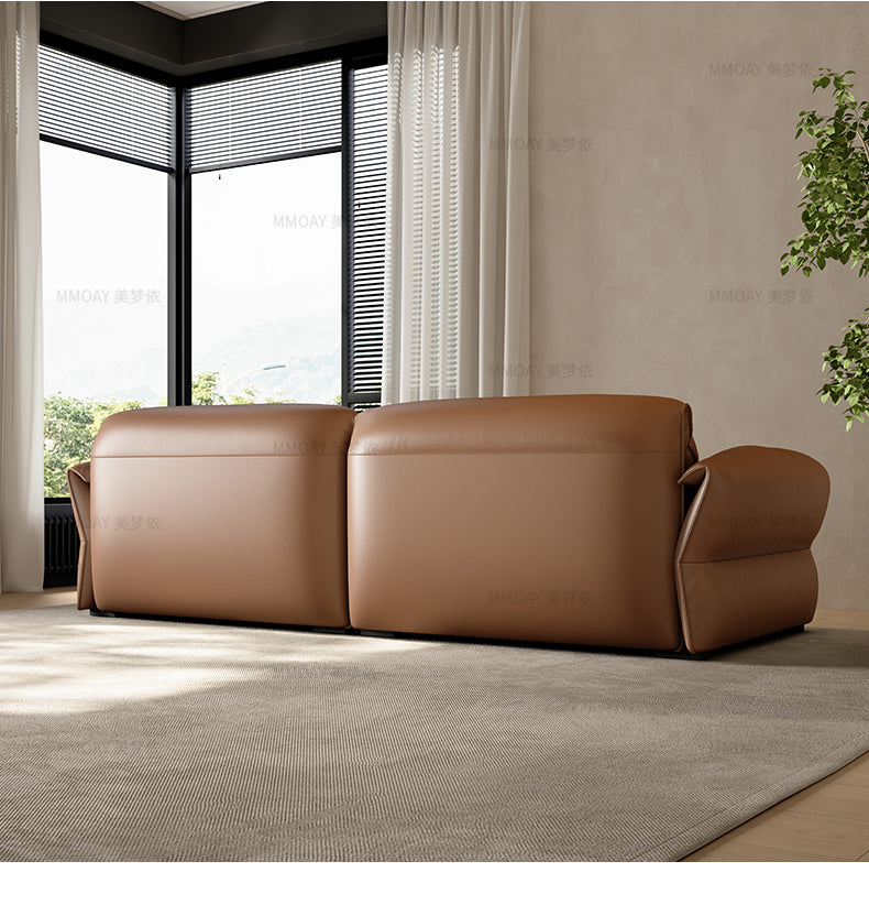 Sofá Andra | Sofá moderno de sala de estar de piel de becerro australiana