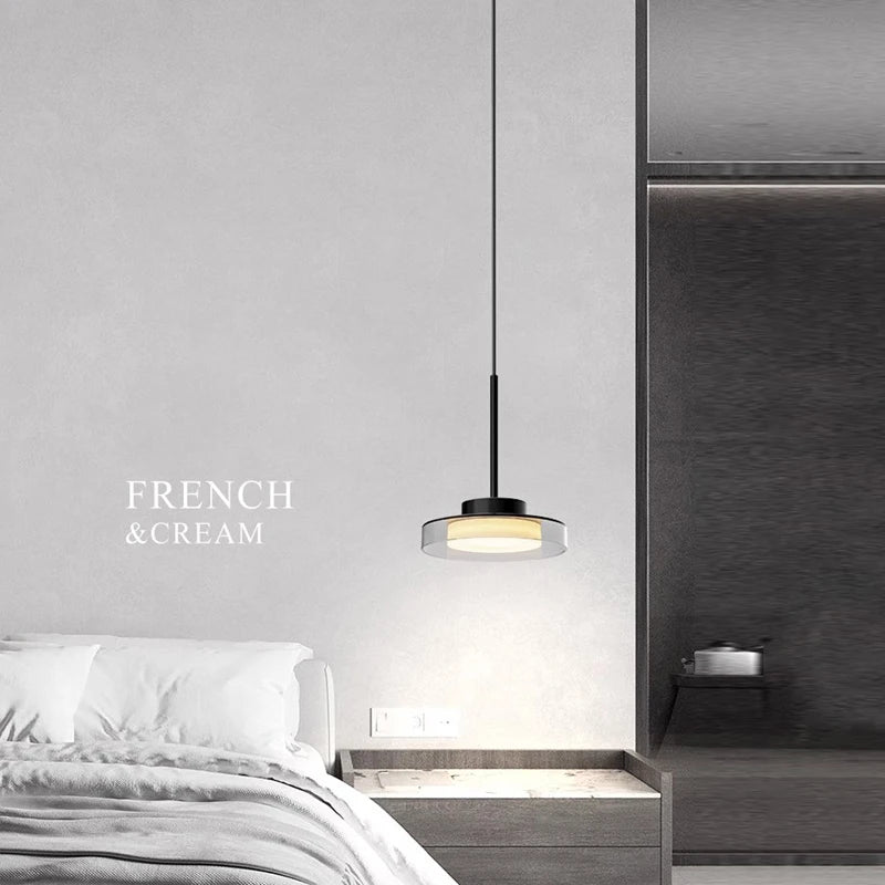 Post-Modern LED Pendant Light 1/3 Head Iron Acrylic French style Hanging Lights Bedroom Living Room Dining Room Indoor Fixture