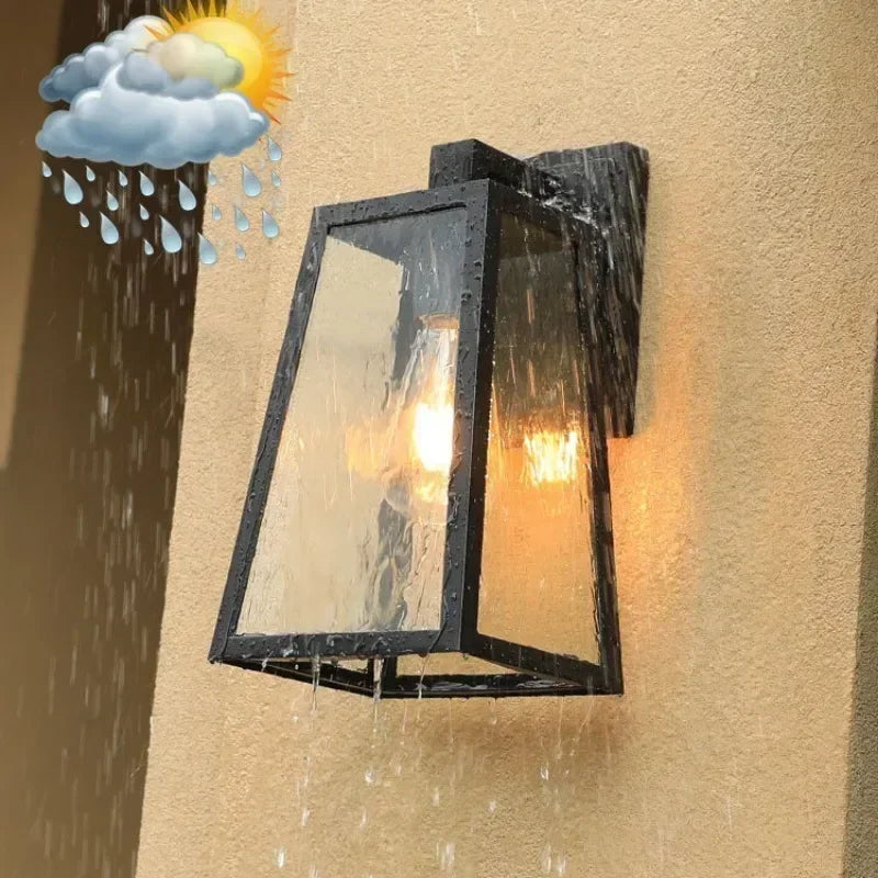 Outdoor European Style Wall Lamp Thickened Waterproof Super Bright Outdoor Wall Lamp Courtyard Balcony Wall Light