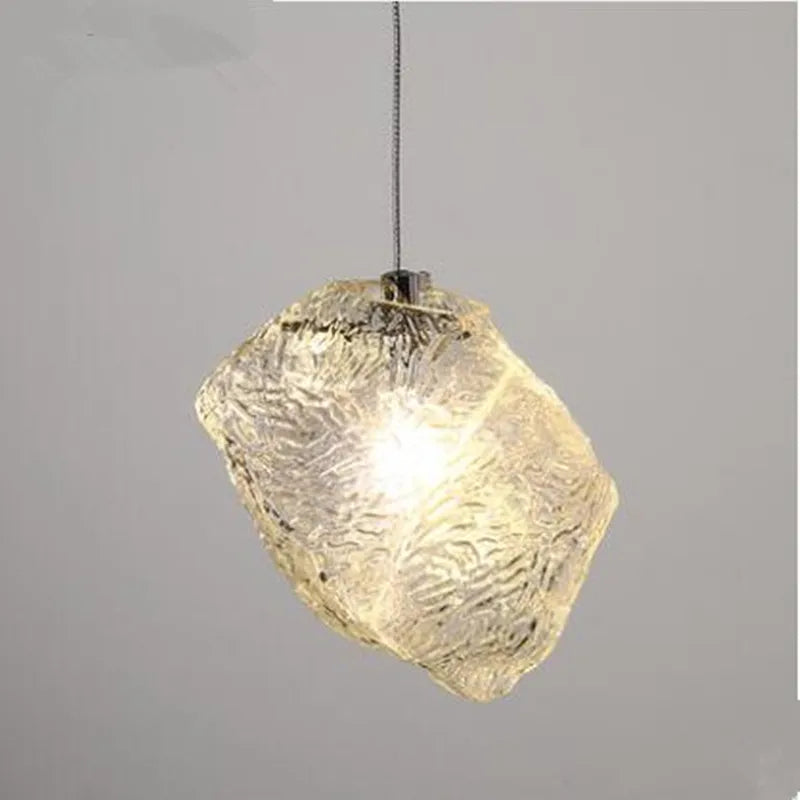 Nordic Lava Ice Chandelier INS Popular Glass Bedside Light Indoor Living Room Dining Hall Bar Cafe Kitchen Creative Hanging Lamp