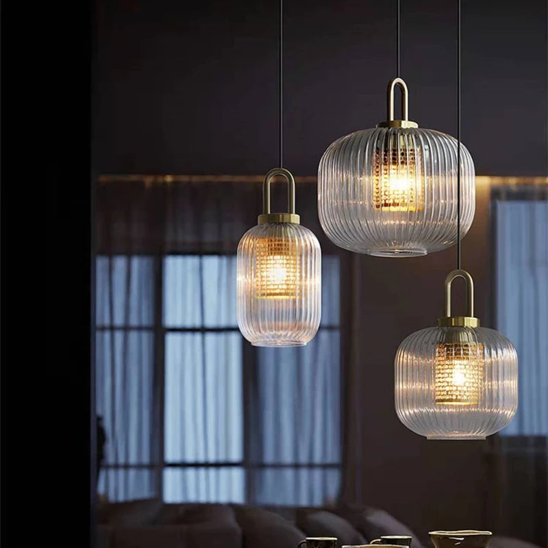 Modern Pendant Lights LED Hanging Glass Lighting Dining Room Living Room Bar Counter Bedroom Bedside Restaurant Home Decor Lamp