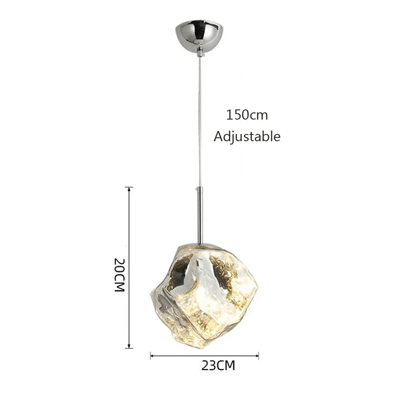 Nordic LED Glass Pendant Light Rose Gold 15/18/23cm Lamp Amber Living Room Decor Fixture Smoke Gray Bedroom Home Lighting Lustre