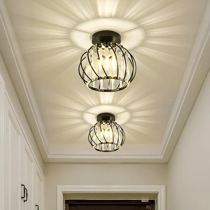 Modern Simple Aisle Light Corridor Ceiling Light Led Bedroom Balcony Ceiling Light Creative Entrance Crystal Ceiling