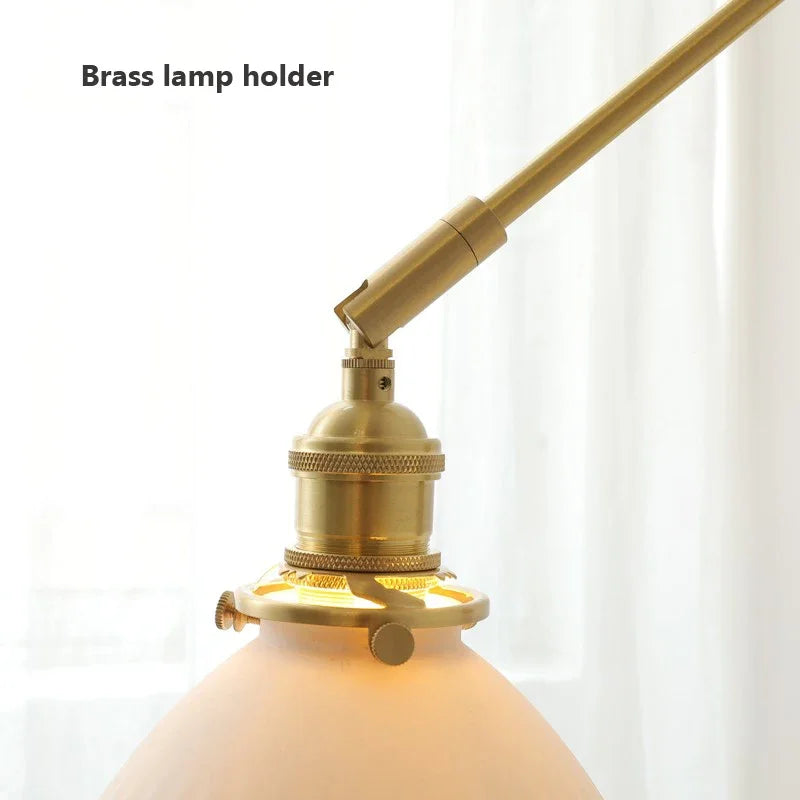 ModernLED Wall Light New Ceramic Nordic Copper Bedroom Bedside Adjustable  Lamp with Switch Indoor Lights Fixture for Home E27