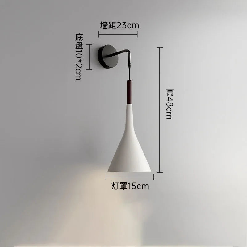 Aluminum Art Bedside Wall Lamp Bedroom Wall Light Sconce for Kitchen Restaurant Modern Wall Lamp Nordic Macaroon Sconces