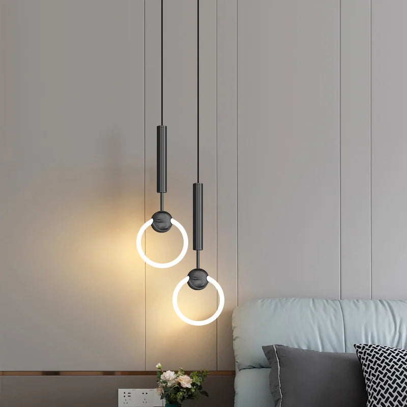 Nordic Luxury LED Pendant Lights Dining Room Kitchen Fixtures Home Decor Chandelier Restaurant Bedroom Bar Bedside Hanging Lamp