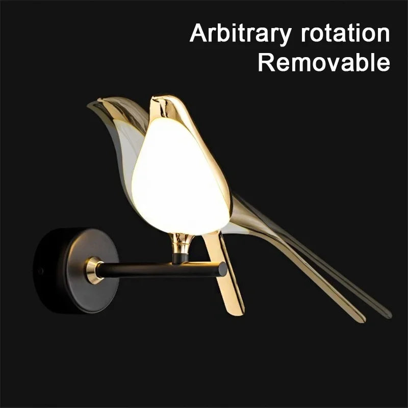 Modern Simplicity LED Wall Lamp Magpie Bird Model Light Sconce Light Indoor Lighting Home Kitchen Bedside Bedroom Living Room