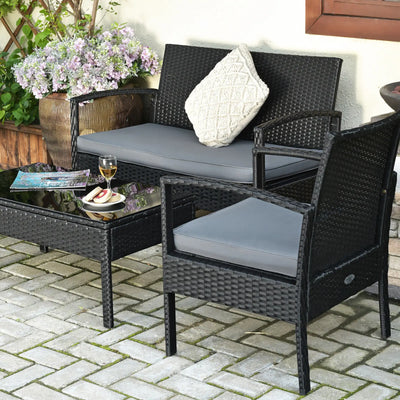 Tarno 8 Piece Outdoor Furniture Set | Rattan Cushioned Sofa Coffee Table Garden Set