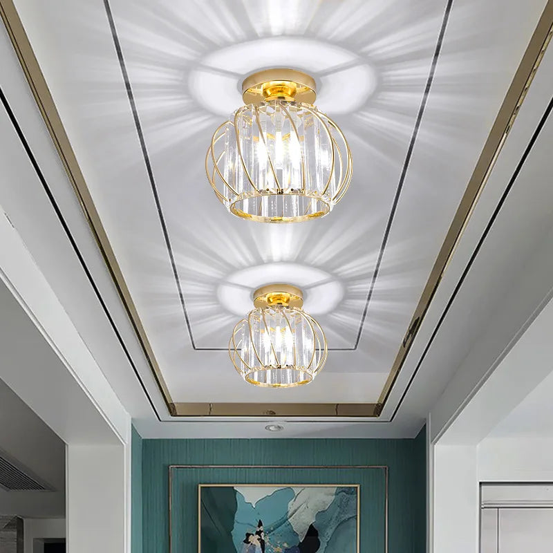 Modern Simple Aisle Light Corridor Ceiling Light Led Bedroom Balcony Ceiling Light Creative Entrance Crystal Ceiling