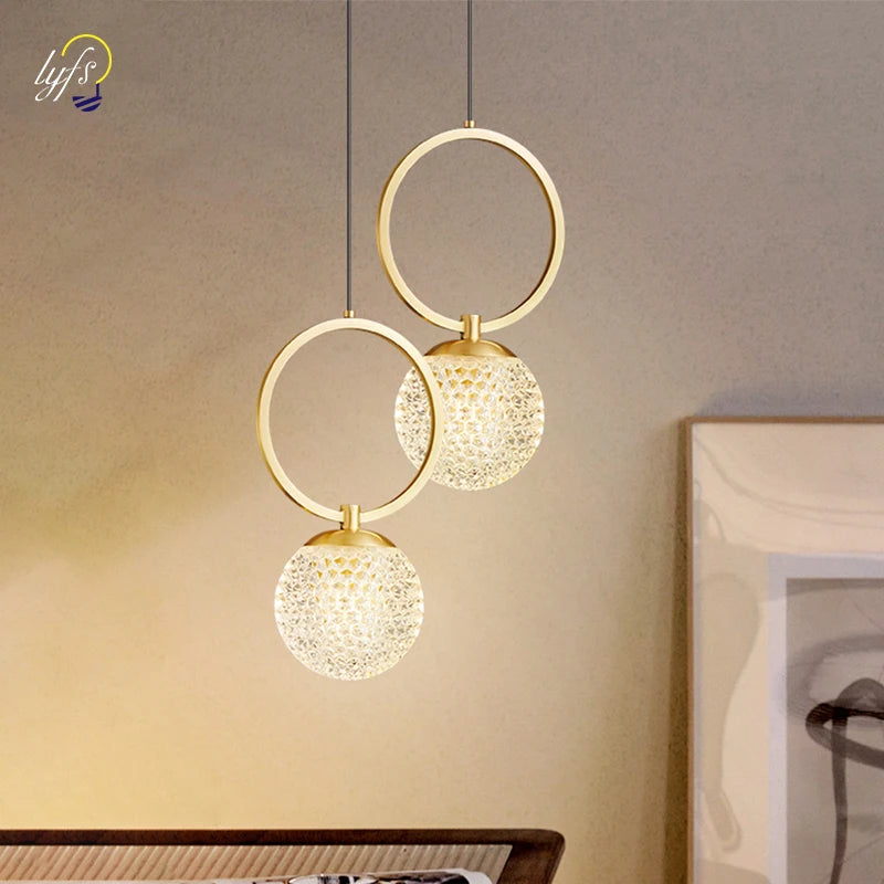 Nordic LED Pendant Light Hanging Lamp Indoor Lighting Home Decoration Dining Tables Bedroom Bedside Living Room Pendant Light