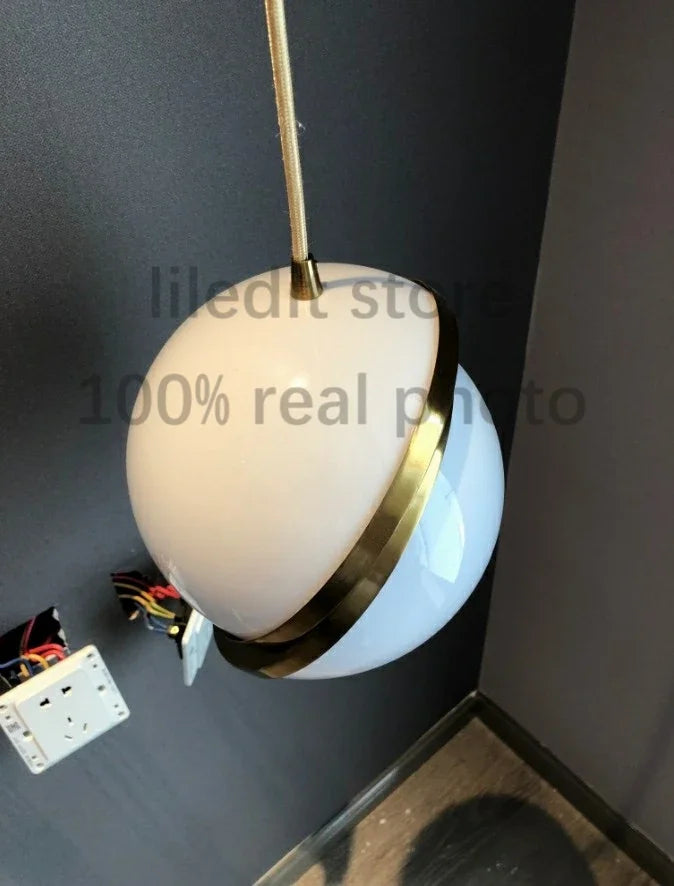 Modern Acrylic Ball Pendant Lamps Fixture Nordic Hanging Lamp for Bed Room Kitchen Dining Bedside Suspension Home Lighting Decor