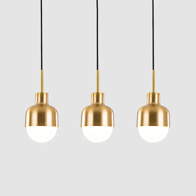 Modern Led Pendant Lights Fixture for Kitchen Dining Room Restaurant Hanging Lamps Luminaire Gold Simple Iron Droplight Lighting