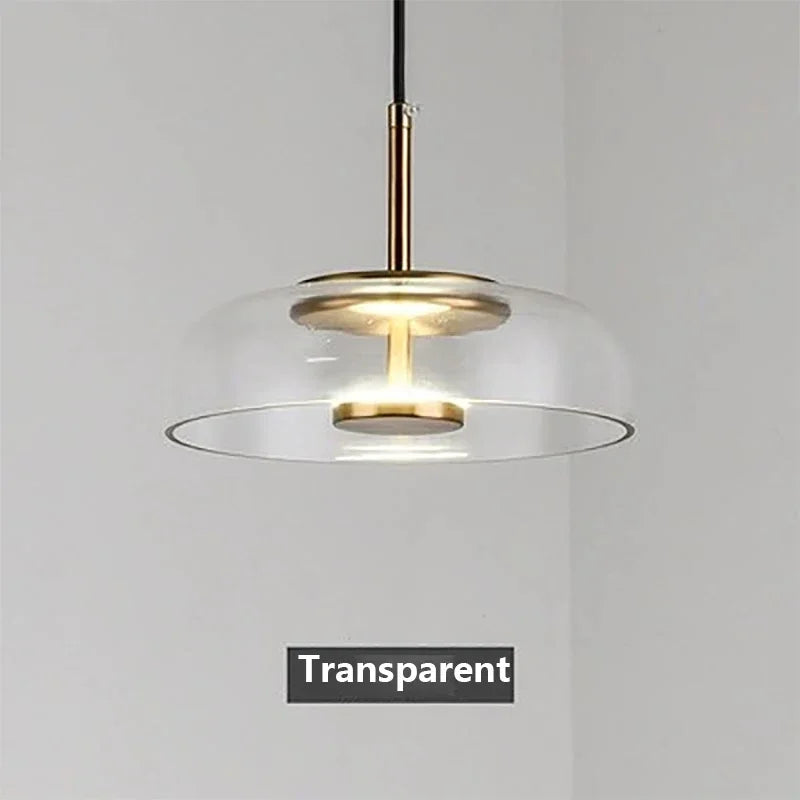 Modern LED Pendant Light Nordic Glass Hanging Lamp Dining Room Bedroom Loft Lamp Bar Decor Luminaire Suspension Light Fixtures