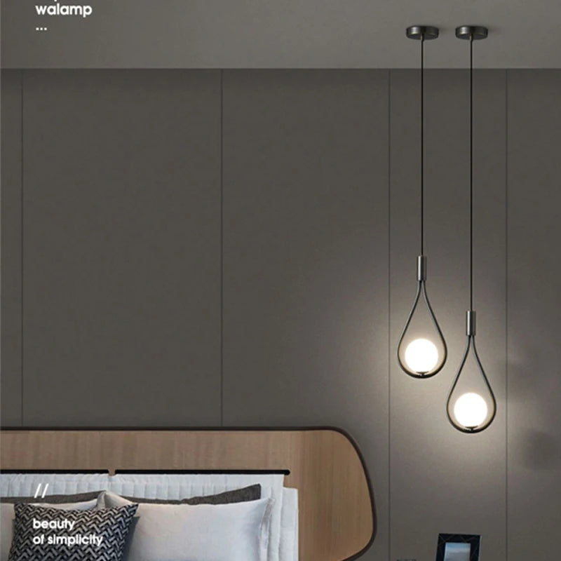 Indoor LED Cord Pendant Lights Chandelier Lamp for with G9 Corridor Bedroom Living Room Nordic LED Hanging Lighting for Foyer