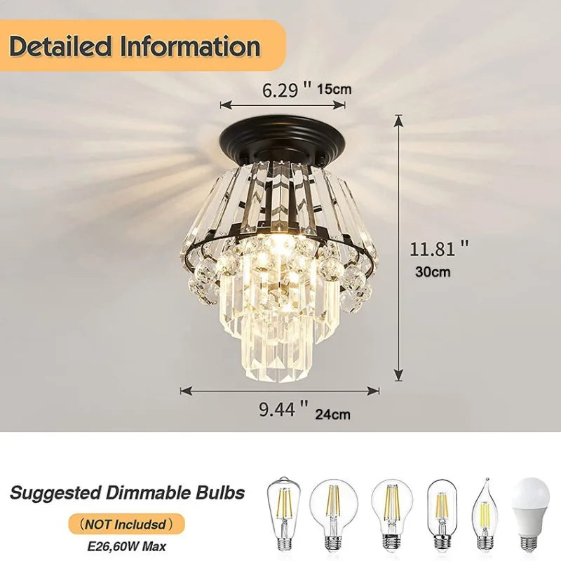 Modern Semi Flush Mount Chandelier Ceiling Lights Fixtures Home Appliance Living Room Bedroom Lamps Creative Fathers Day Gifts