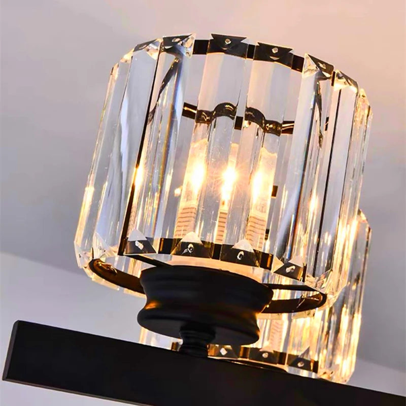 Nordic Light Luxury Crystal Wall Lamp Interior Lighting Fixtures Modern Simplicity Style Bedroom Living Room Creative Wall Lamp