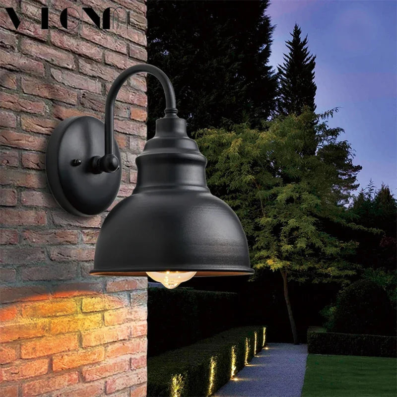 Retro LED Wall Light Outdoor Wall Sconce Waterproof Iron For Courtyard Garde Living Room Bedroom Balcony Lighting Installations