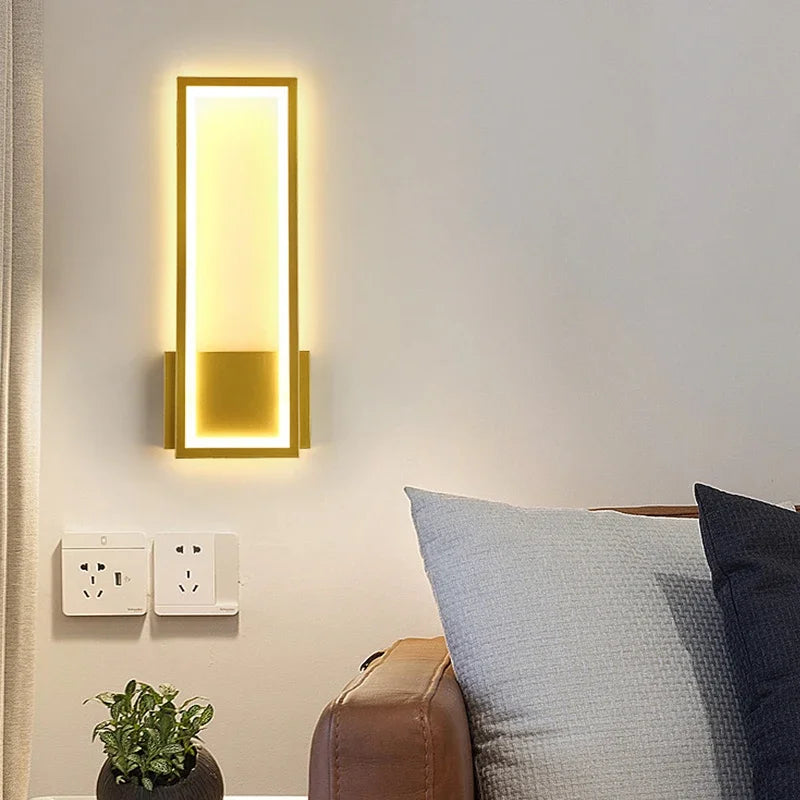 27W Modern Minimalist Sconce Nordic LED Wall Lamp Indoor Fixture Living Room Bedroom Bedside Light Luxury Decoration Wall Lights