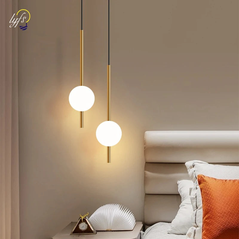 Nordic LED Pandant Lamp Luxury Furniture For Home Bedroom Decoration Living Room Bedroom Bedside Modern Hanging Pandant Lights