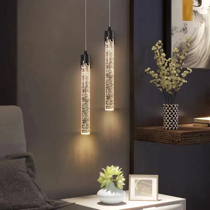 Modern LED crystal chandelier Home decoration Staircase living room Bedroom Hotel bar Creative Ceiling Chandelier Lights