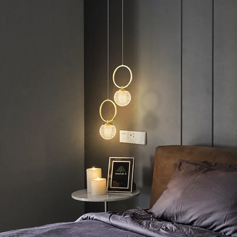 Nordic LED Pendant Light Hanging Lamp Indoor Lighting Home Decoration Dining Tables Bedroom Bedside Living Room Pendant Light