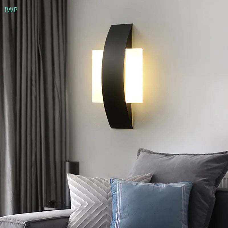 Simple Modern Wall Lamp Nordic Bedroom Bedside Light Hotel Guest Room Study Indoor Dining-room Corridor Lighting Living Sconce