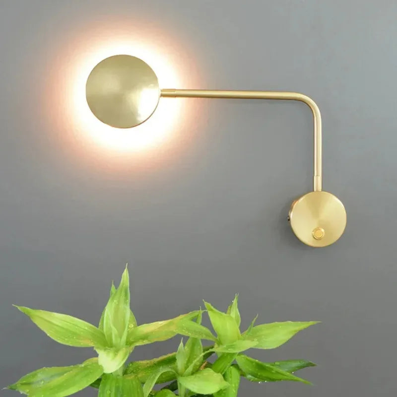 Modern Lights Bedside For Bedroom Arm Swivel LED Wall Lamp Living Room Home Lighting With Switch Sconce