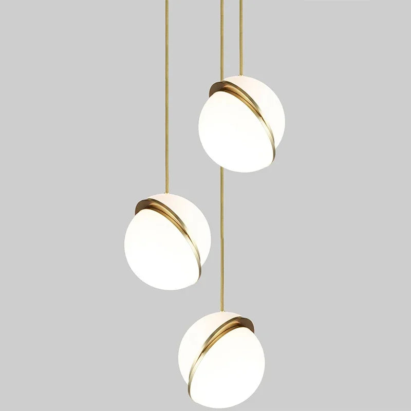 Modern Acrylic Ball Pendant Lamps Fixture Nordic Hanging Lamp for Bed Room Kitchen Dining Bedside Suspension Home Lighting Decor