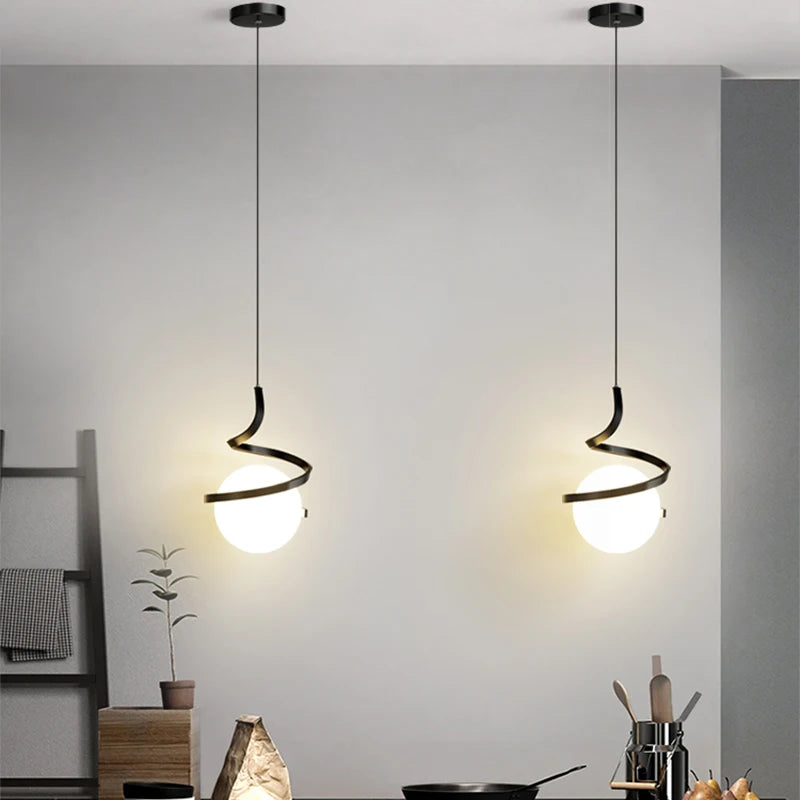 Nordic LED Pendant Lights Indoor Lighting Glass Hanging Lamp For Home Dining Tables Bedside Kitchen Living Room Decoration Light