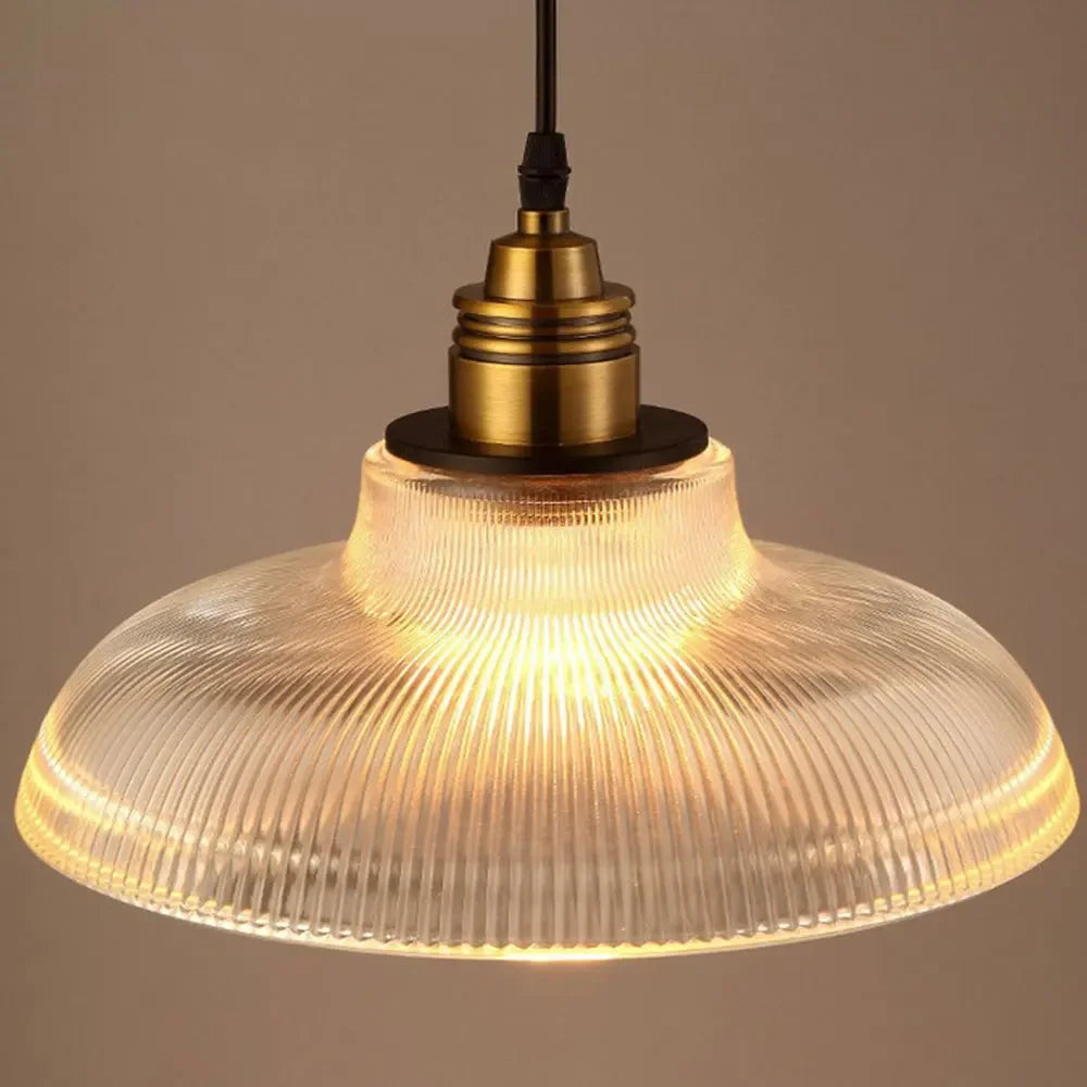 American vintage Stripe pot cover glass pendant lights Creative living room Lamp Simple Restaurant Bar lamp LED E27 light