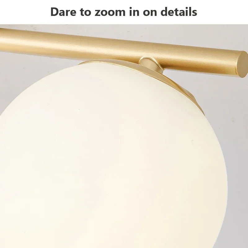 Minimalist LED Glass Ceiling Lights White Ball Creative Golden Corridor Lamp Entrance Cloakroom Balcony Bedroom Dining Room Lamp