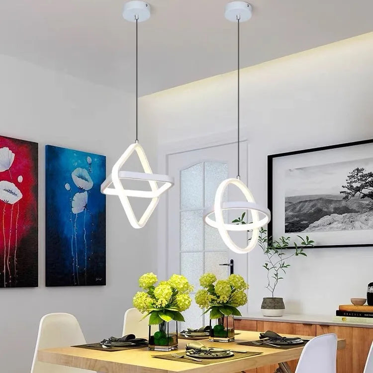 Modern LED Pendant Light for Living Dining Room Table Bedroom Bedside Ceiling Chandelier Indoor Home Decoration Lighting Fixture