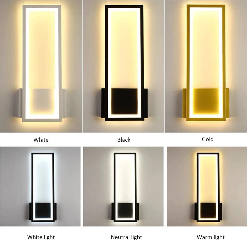 27W Modern Minimalist Sconce Nordic LED Wall Lamp Indoor Fixture Living Room Bedroom Bedside Light Luxury Decoration Wall Lights