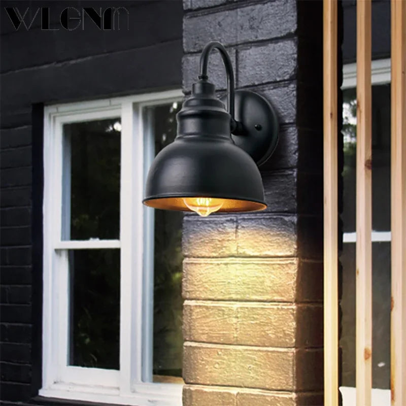 Retro LED Wall Light Outdoor Wall Sconce Waterproof Iron For Courtyard Garde Living Room Bedroom Balcony Lighting Installations