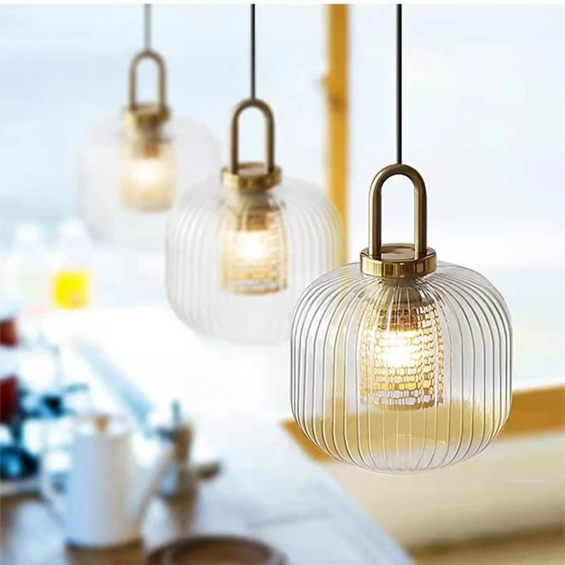 Modern Pendant Lights LED Hanging Glass Lighting Dining Room Living Room Bar Counter Bedroom Bedside Restaurant Home Decor Lamp