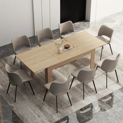 Etchverry Extendable Dining Table for 6-10 Person | Wooden Rectangular Dining Room Table, Modern