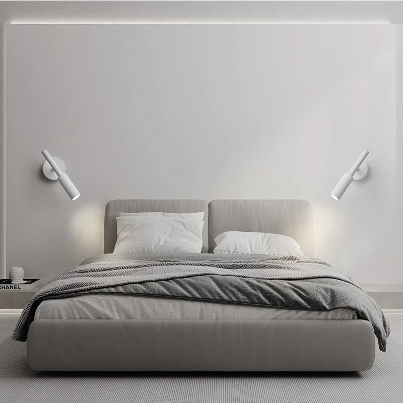 Nordic Modern Minimalis Wall Lamps Bedroom Besides Wall Lights Rotatable LED Indoor Lighting Fixtures Aluminum Iron Art Spotligh