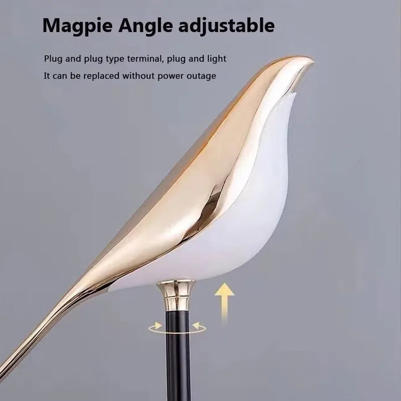 Modern Simplicity LED Wall Lamp Magpie Bird Model Light Sconce Light Indoor Lighting Home Kitchen Bedside Bedroom Living Room