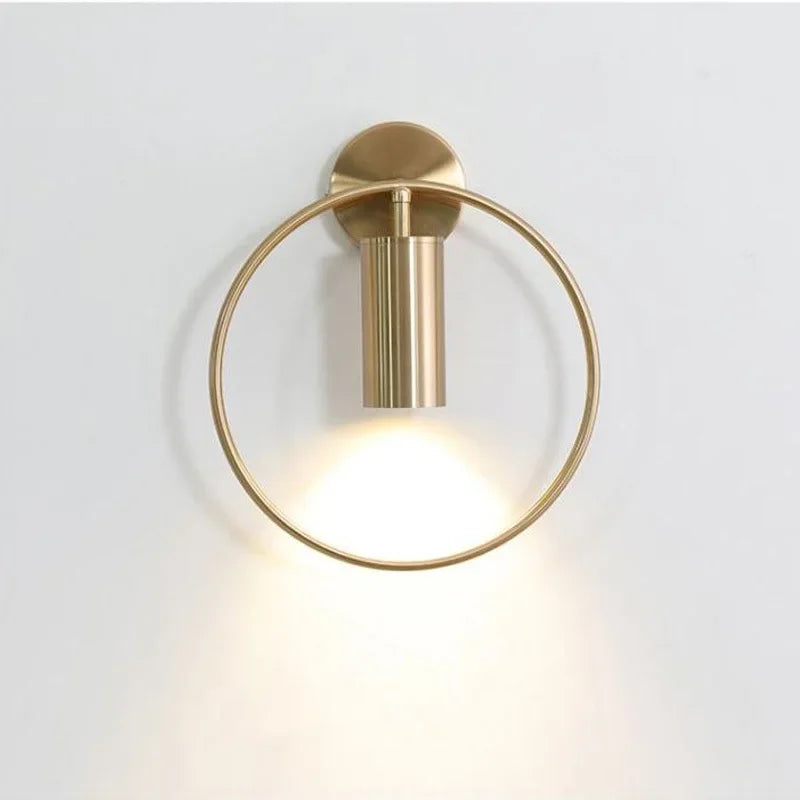 Modern Led Nordic Wall Lamp For Bedroom Decor Office Study Bedside Reading Lighting Fixtures Luxury Brass Plating Stairs Lights