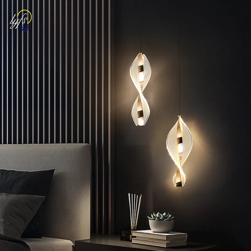 Nordic Lustre LED Pendant Lamp Hanging Lamps For Interior Living Lighting Bedroom Bedside Home Decoration Pendant Light