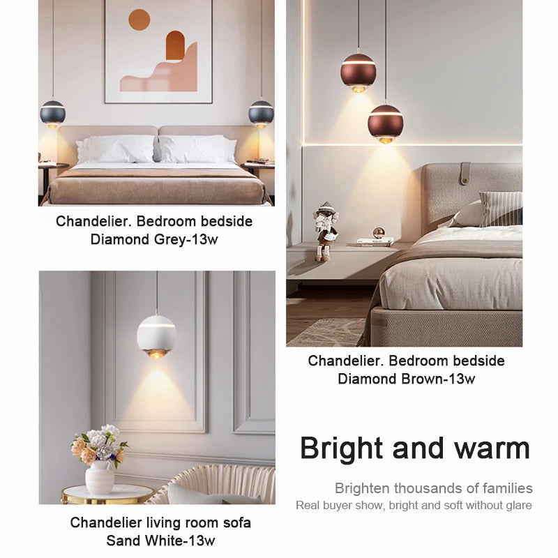 Nordic LED Pendant Lights Indoor Lighting Bedside For Home Chandelier Light Living Room Decoration Kitchen Lift Hanging Lamp