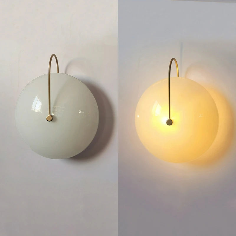 Modern Led Wall Lamp Stripe Round glass light Nordic Indoor lighting Fixture Living Bathroom Bedside Bedroom Decor Sconce Lights