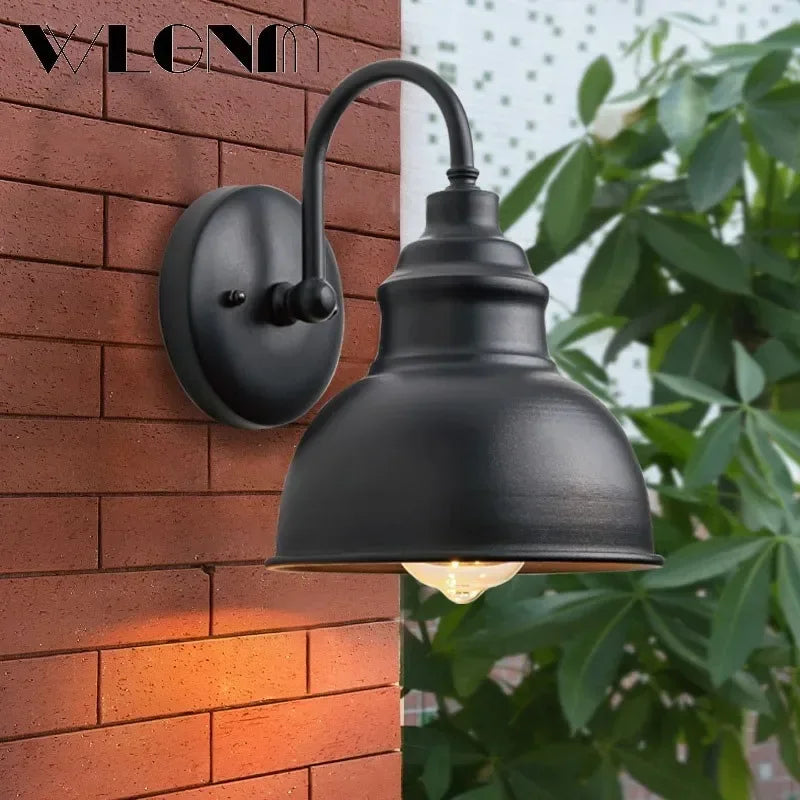 Retro LED Wall Light Outdoor Wall Sconce Waterproof Iron For Courtyard Garde Living Room Bedroom Balcony Lighting Installations