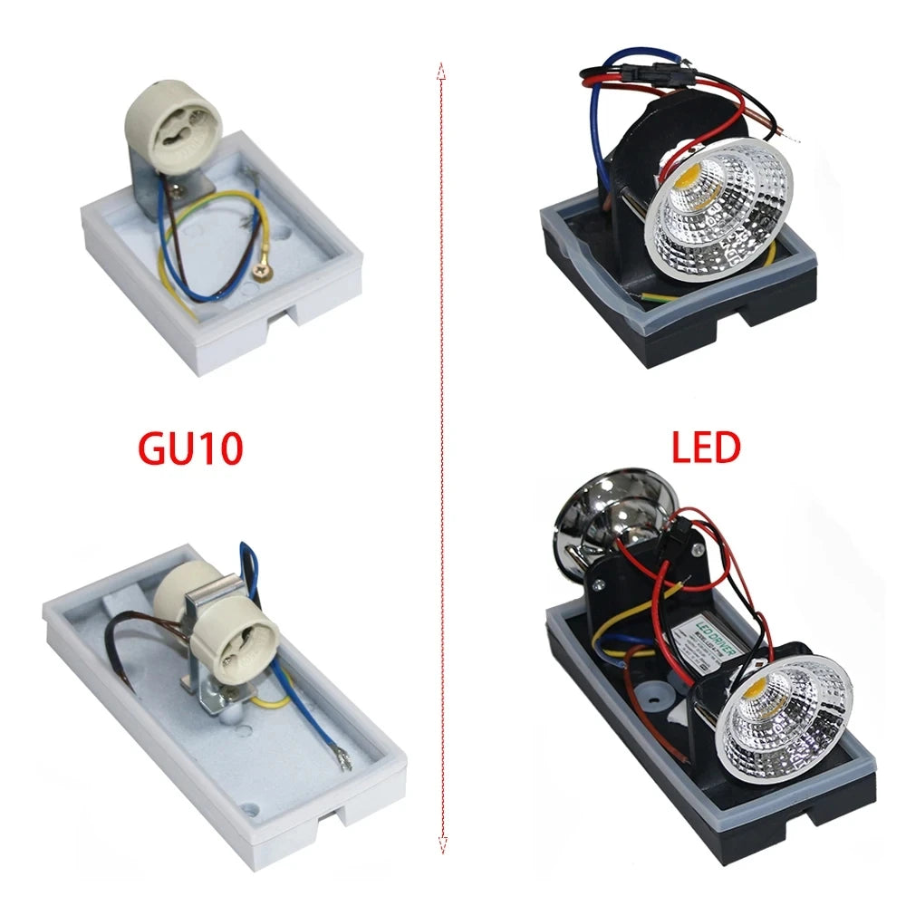 GU10 Base Outdoor Waterproof Wall Lights Garden Porch Wall Lighting LED Wall Lamps Aluminum AC86-265