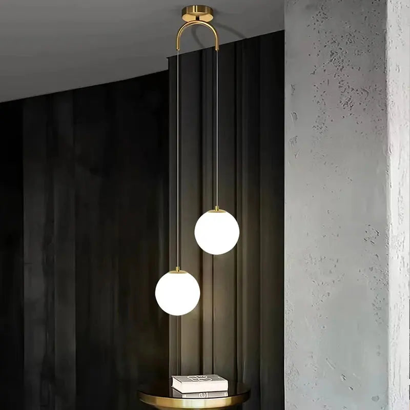 Modern Glass LED Pendant Lights Nordic Living Room Bedroom Fixtures Indoor Lighting Restaurant Bar Home Decor Hanging Lamp